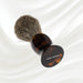 080J KOH-I-NOOR Jaspe badger bristles shaving brush with brown tortoiseshell acetate handle; KOH-I-NOOR's gold logo stamped on the handle