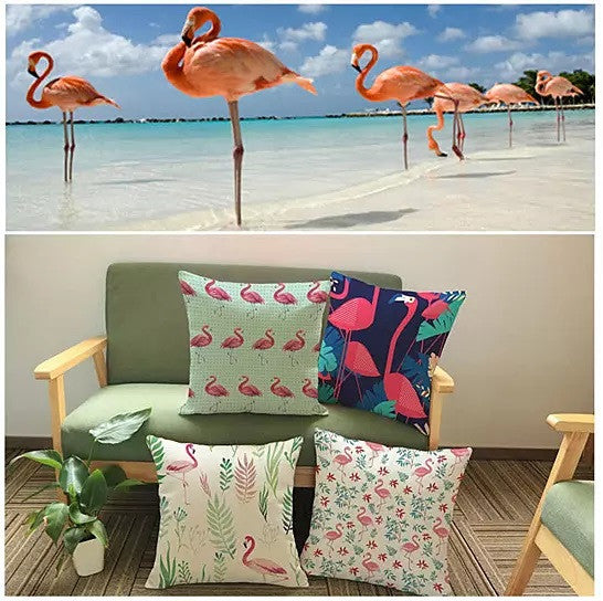  Fabulous Flamingos Cushion Covers by VistaShops VistaShops Perfumarie