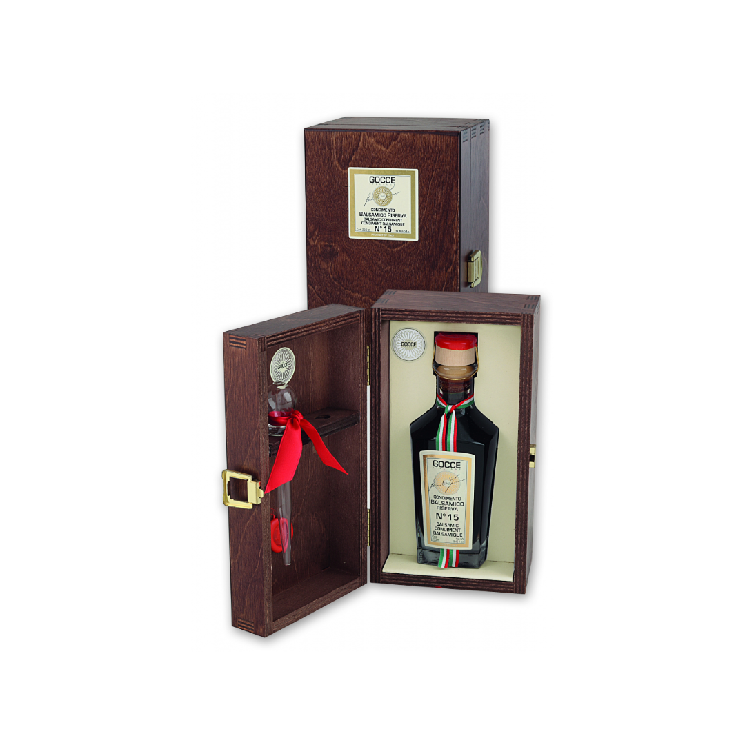 15 Year Aged Balsamic Condiment in Wooden Gift Box by Zia Pia