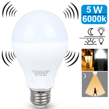  LED LIGHT BULB W/ RADAR MOTION SENSOR 180 Deg 5w/50 Watts by VistaShops VistaShops Perfumarie