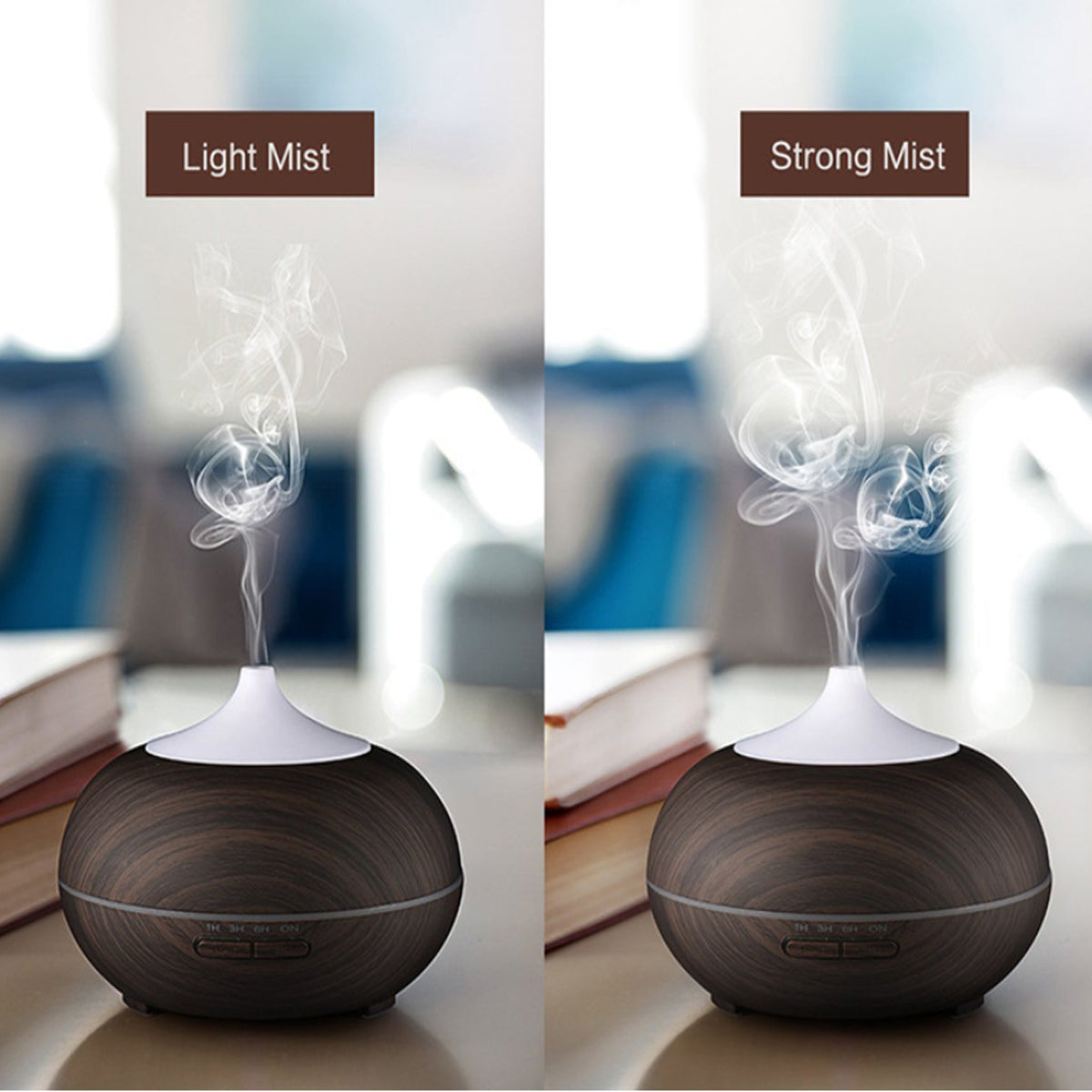  Mistyrious Essential Oil Humidifier Natural Oak Design With Easy Remote by VistaShops VistaShops Perfumarie