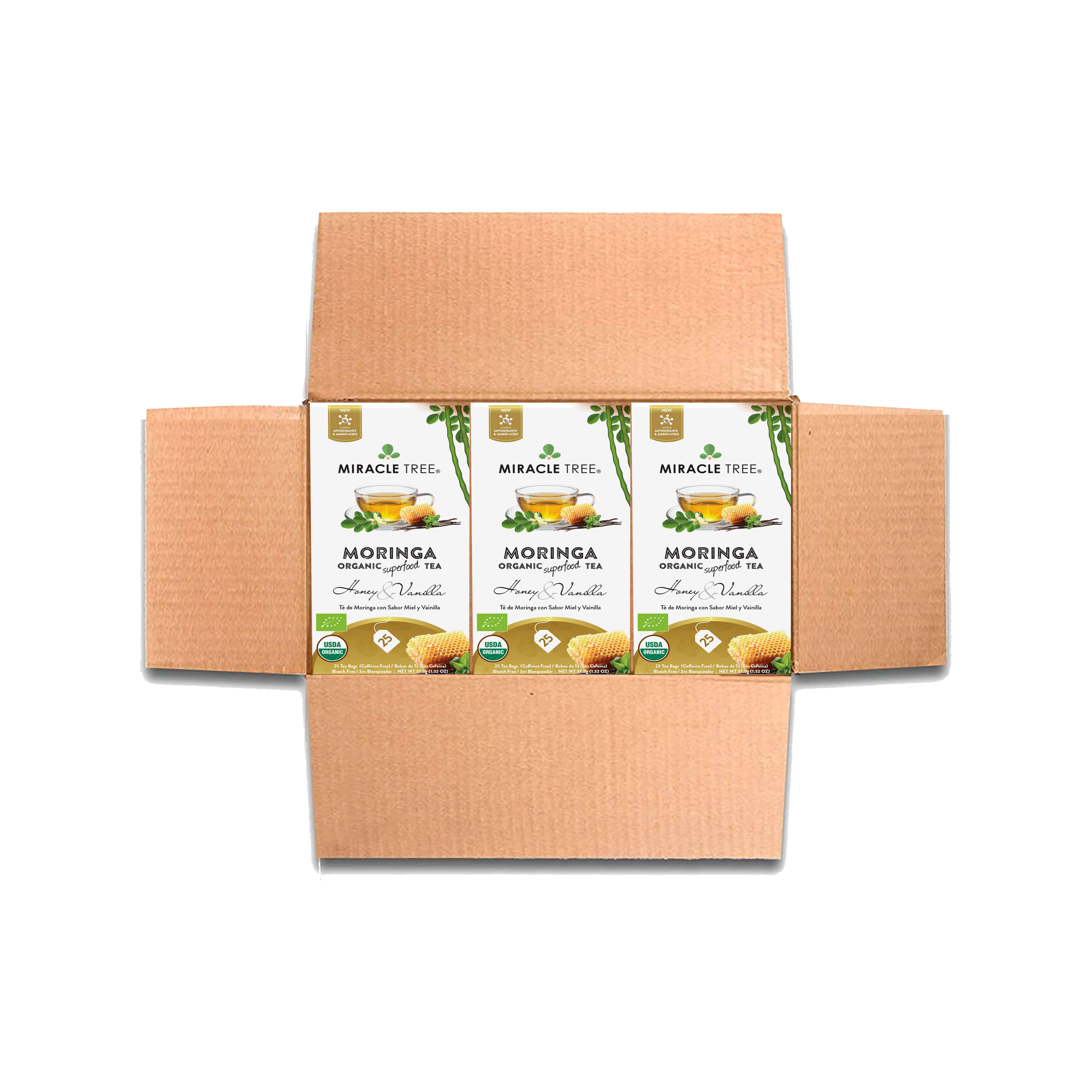 Organic Moringa Tea, Honey & Vanilla by Miracle Tree