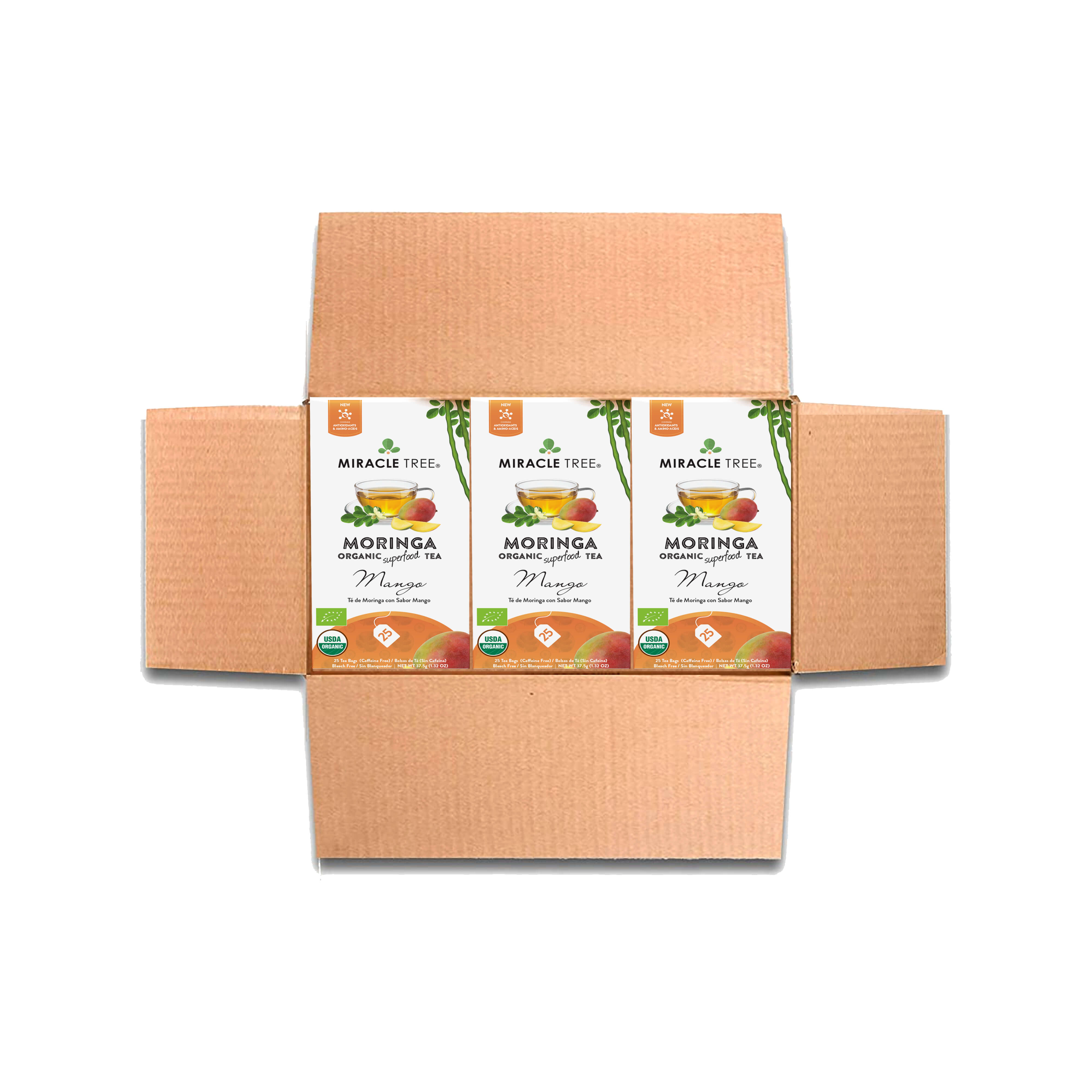 Organic Moringa Tea, Mango by Miracle Tree