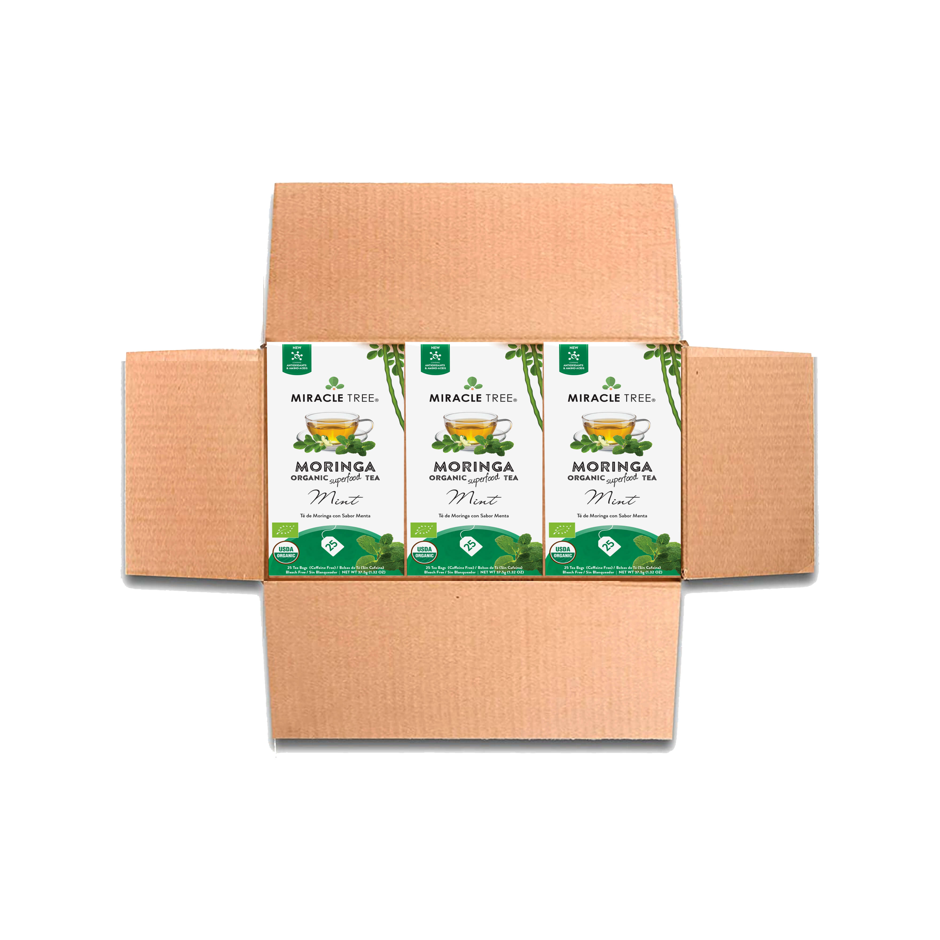 Organic Moringa Tea, Mint by Miracle Tree