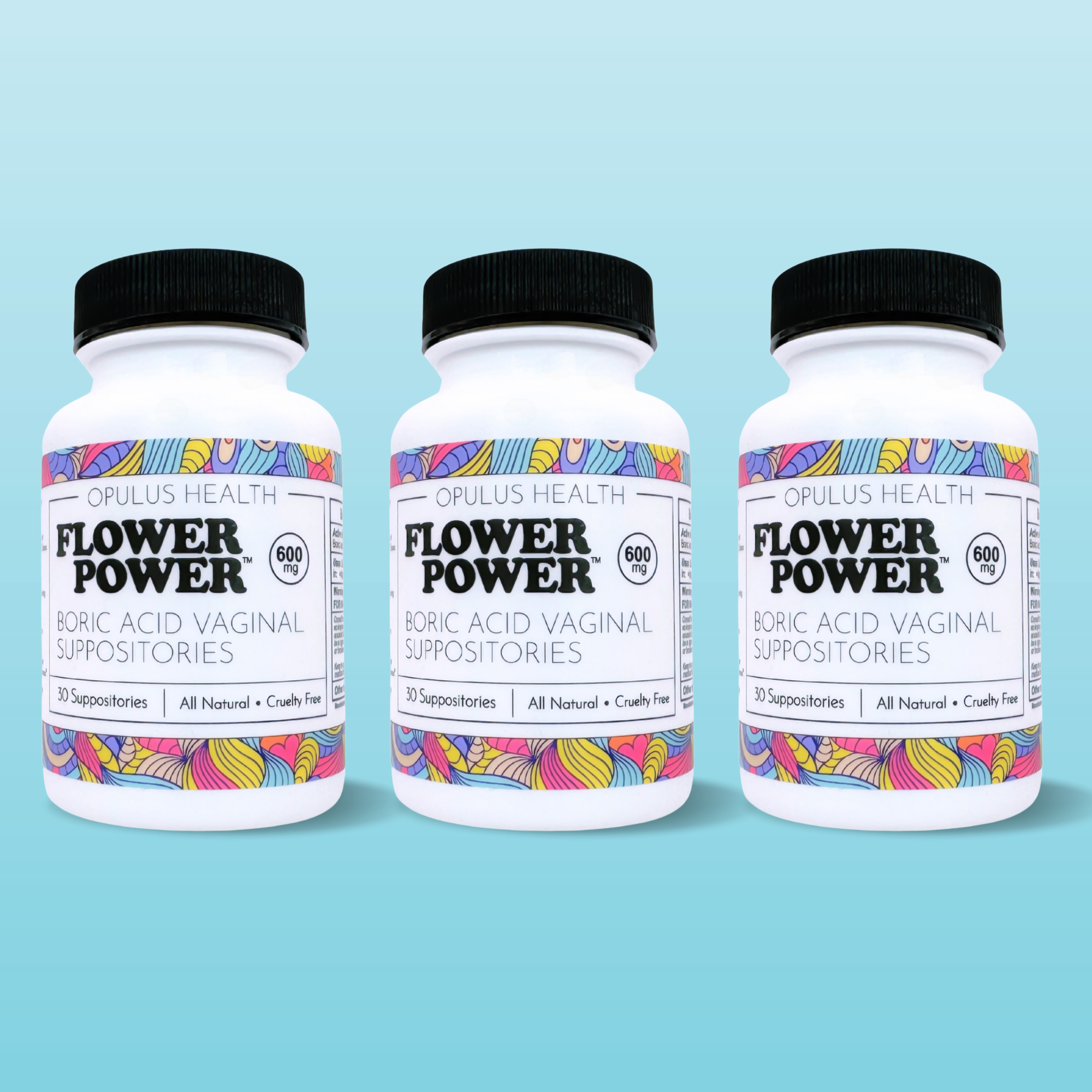 Flower Power® Boric Acid Suppositories (30ct/ea) by FlowerPower™ Feminine Health