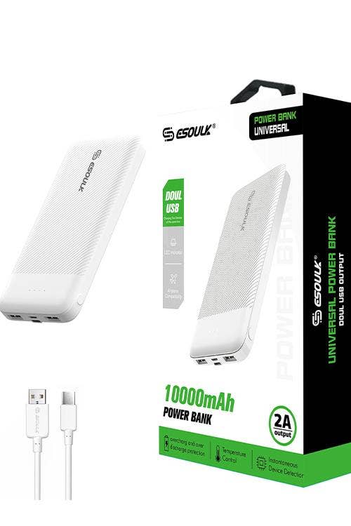 Mighty Wireless - Esoulk 10000mah Power Bank EP06 WHITE