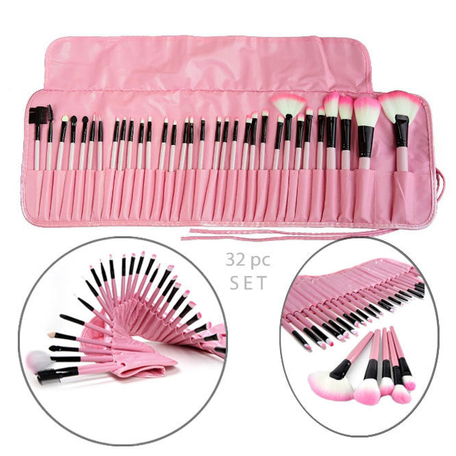  Sculptor 32 Piece High Quality Wooden Makeup Brush Set by VistaShops VistaShops Perfumarie