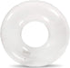Photo of clear float swim ring in front of white background with small loteli logo