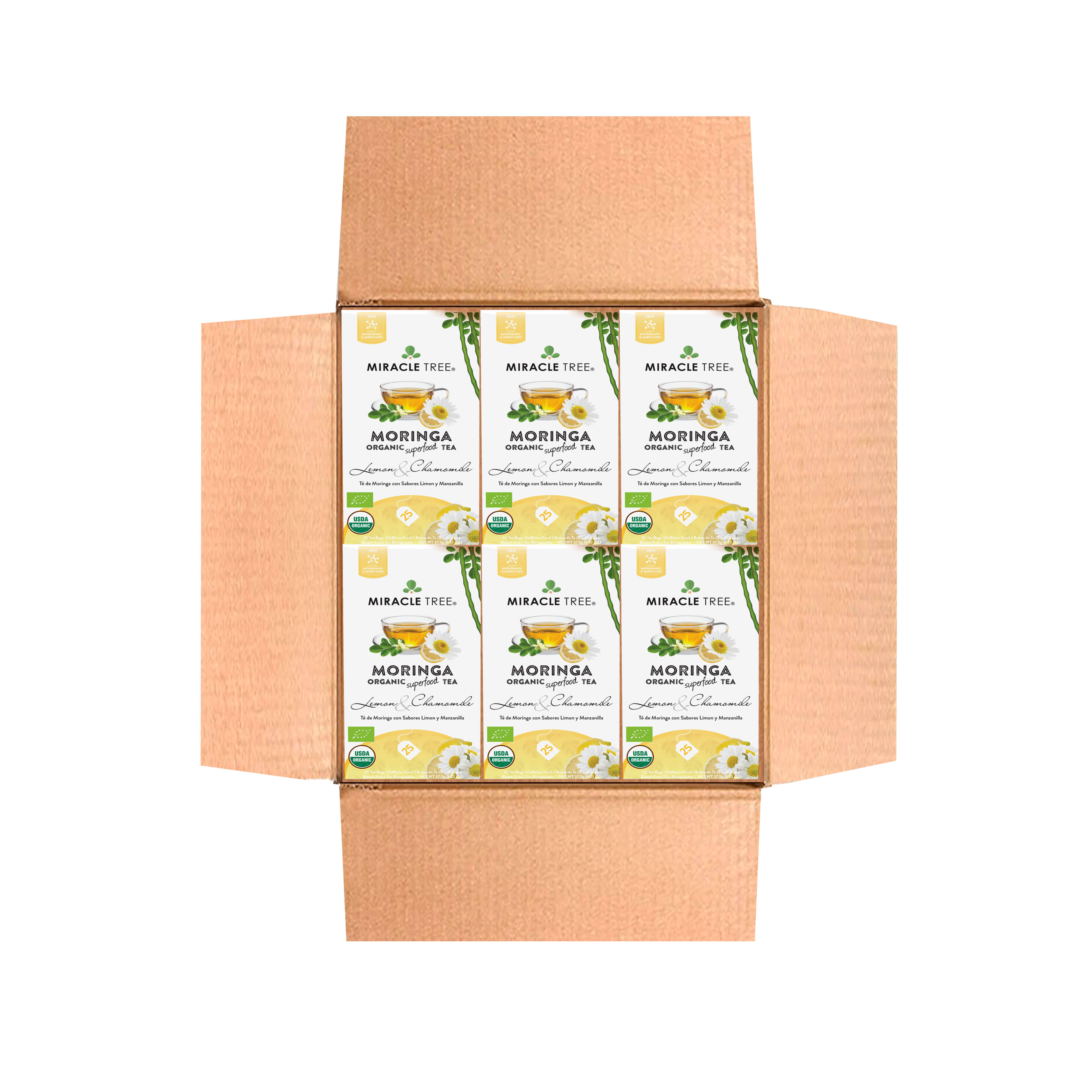 Organic Moringa Tea, Lemon & Chamomile by Miracle Tree