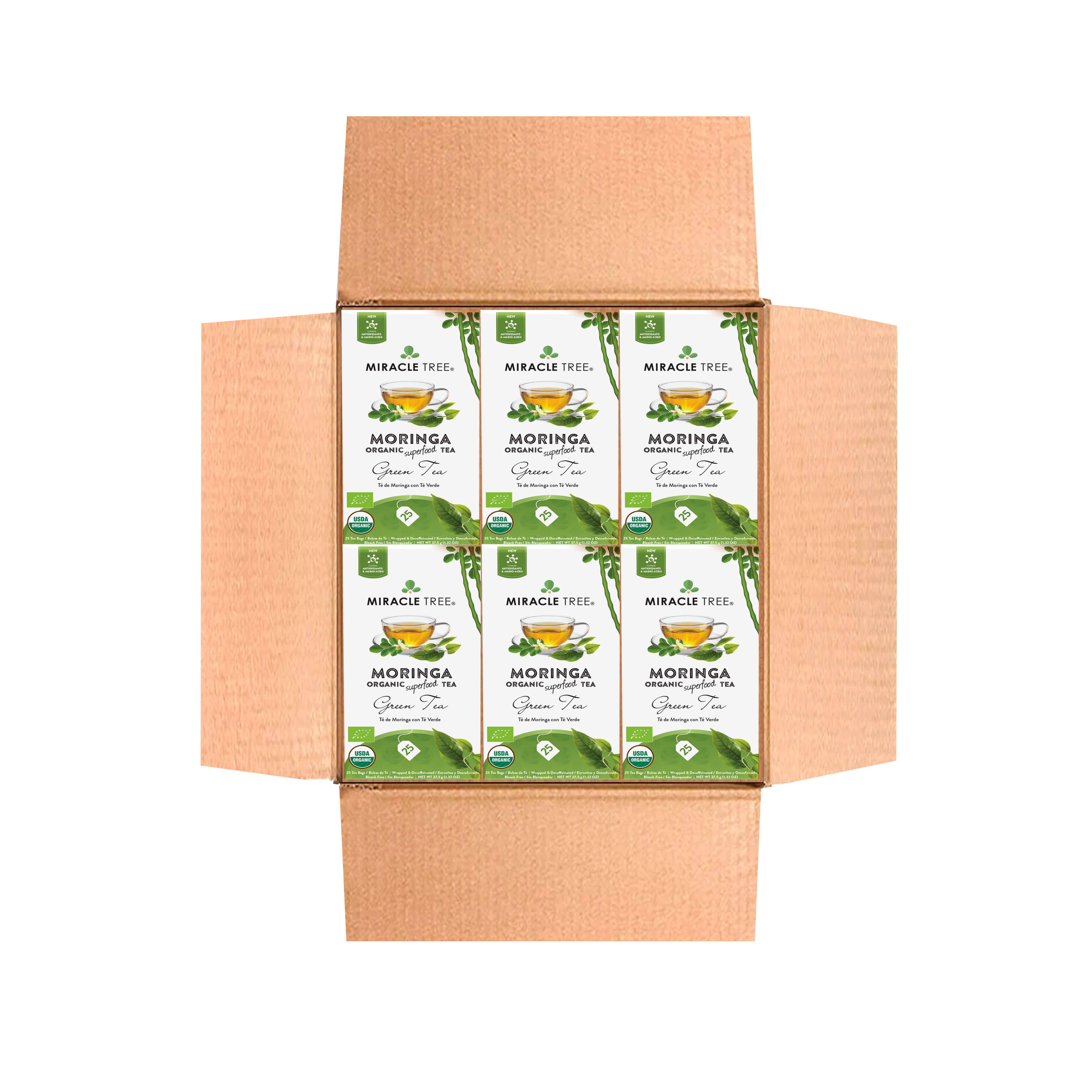 Organic Moringa Tea, Green Tea by Miracle Tree