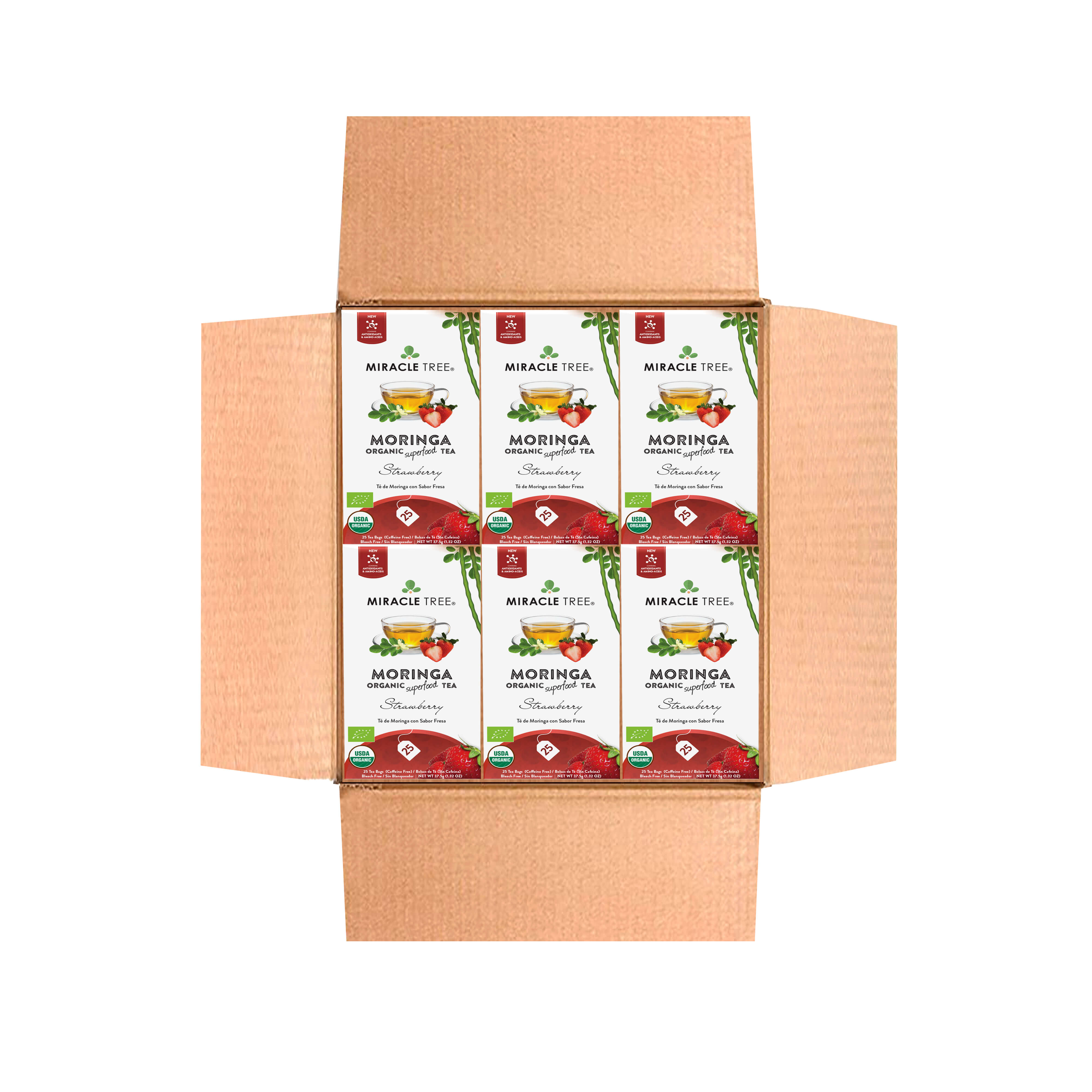 Organic Moringa Tea, Strawberry by Miracle Tree