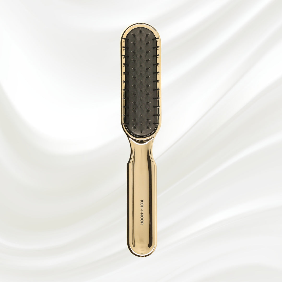 7115G KOH-I-NOOR Metallic styling brush with gold plated handle; KOH-I-NOOR's logo stamped on the handle