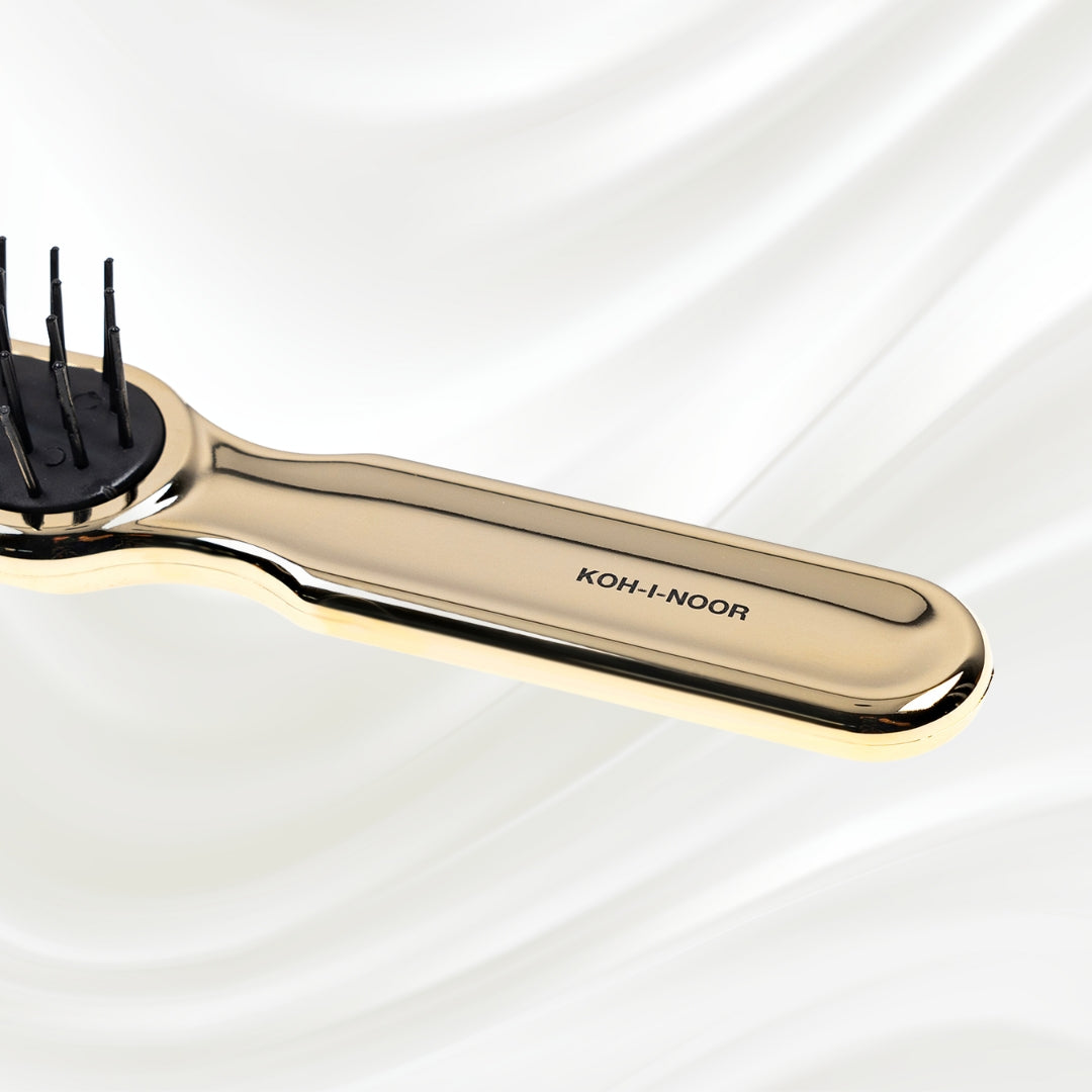 7115G KOH-I-NOOR Metallic styling brush with gold plated handle; KOH-I-NOOR's logo stamped on the handle