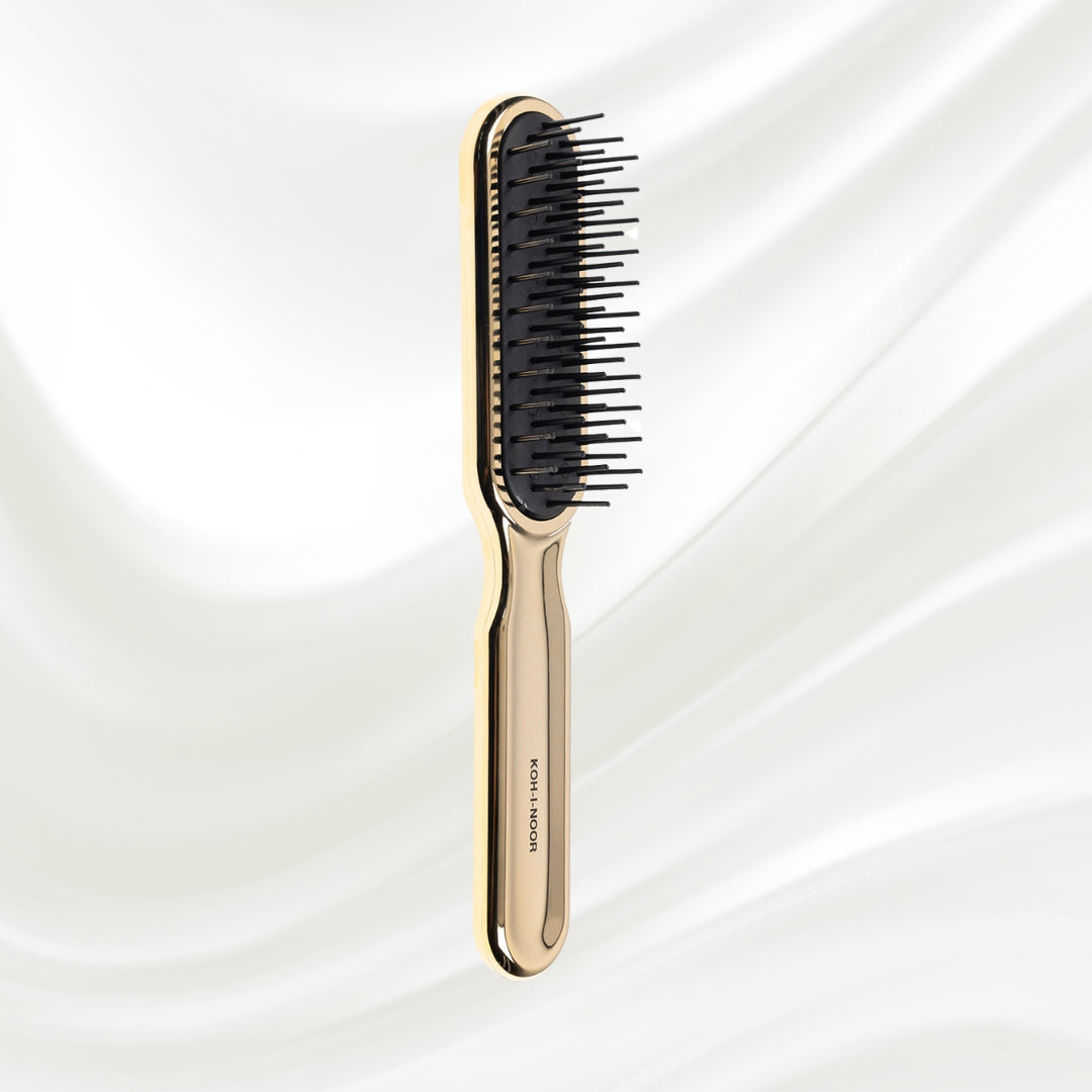7115G KOH-I-NOOR Metallic styling brush with gold plated handle; KOH-I-NOOR's logo stamped on the handle