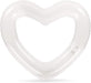 Clear heart pool float on white background