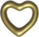 Gold heart float from the best pool float brand on white background
