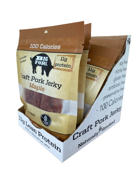 Craft Pork Jerky - 1 Case (8 X 2.25 oz. packs) by Big Fork Brands