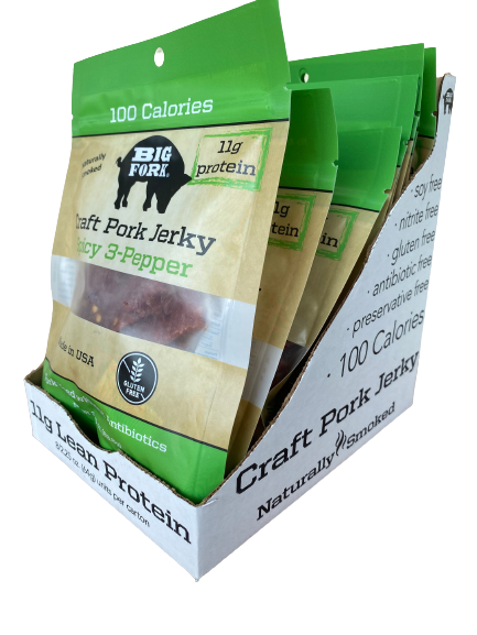 Craft Pork Jerky - 1 Case (8 X 2.25 oz. packs) by Big Fork Brands