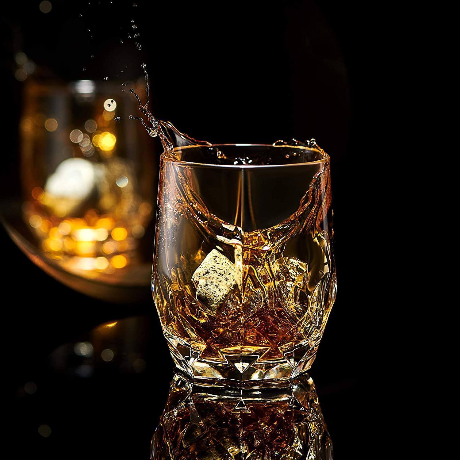 The Connoisseur's Set - Iconic Glass Edition by R.O.C.K.S. Whiskey Chilling Stones