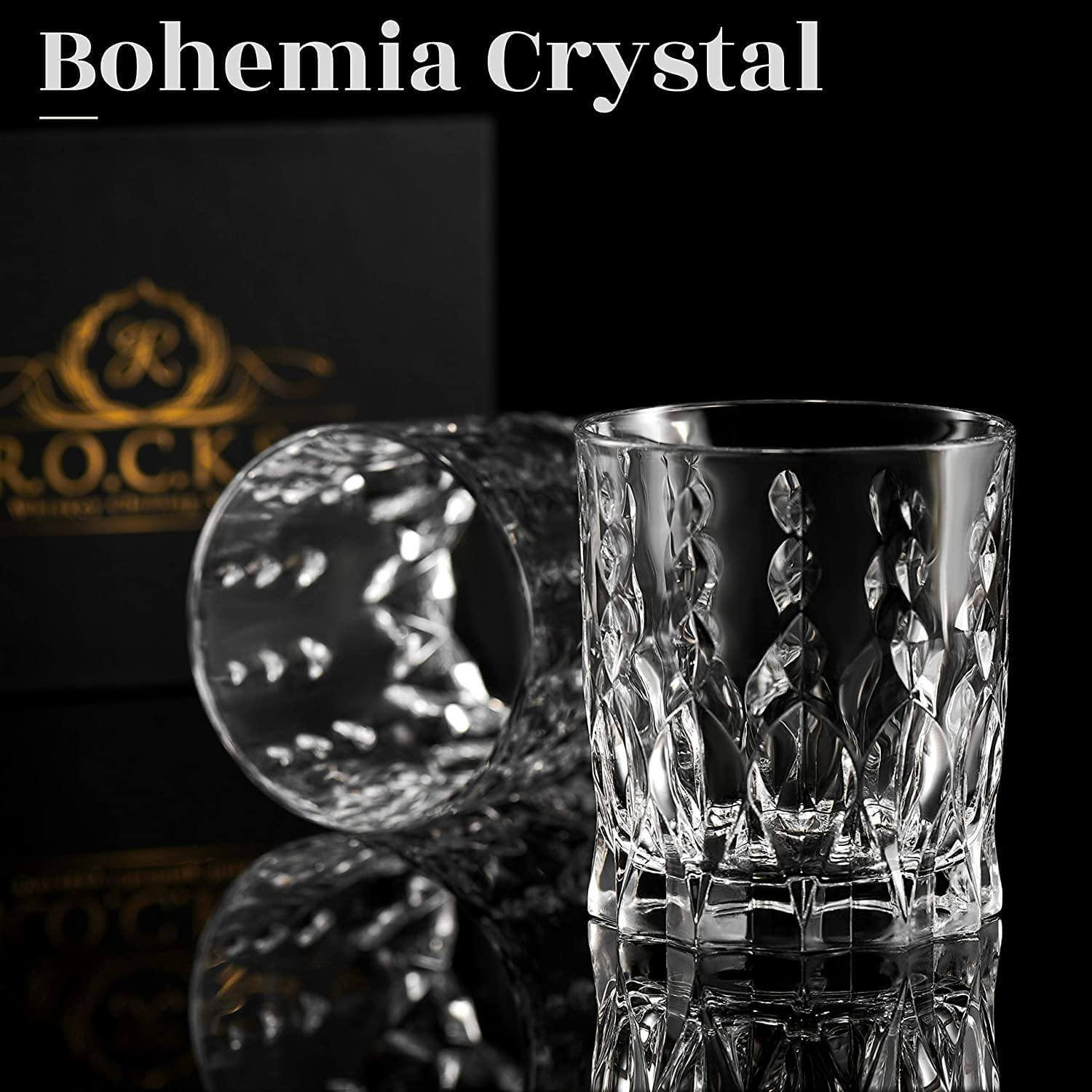 The Eco-Crystal Collection - Monarch Glass Edition by R.O.C.K.S. Whiskey Chilling Stones