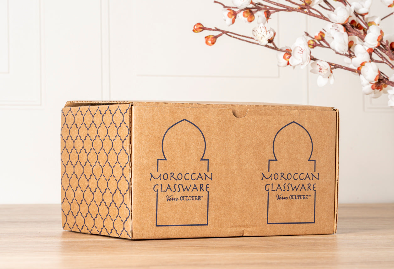 Moroccan Beldi Glassware - Set of 6 by Verve Culture