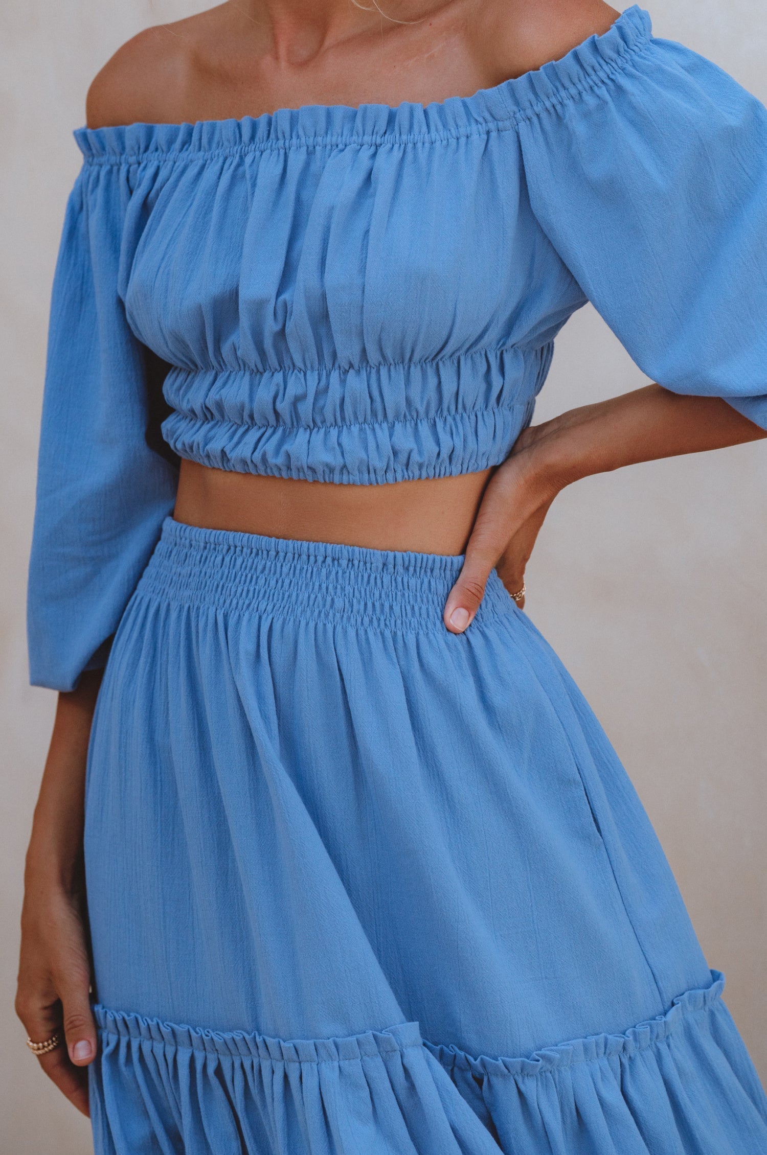 Annabelle Boho Linen Maxi Skirt by Bali ELF