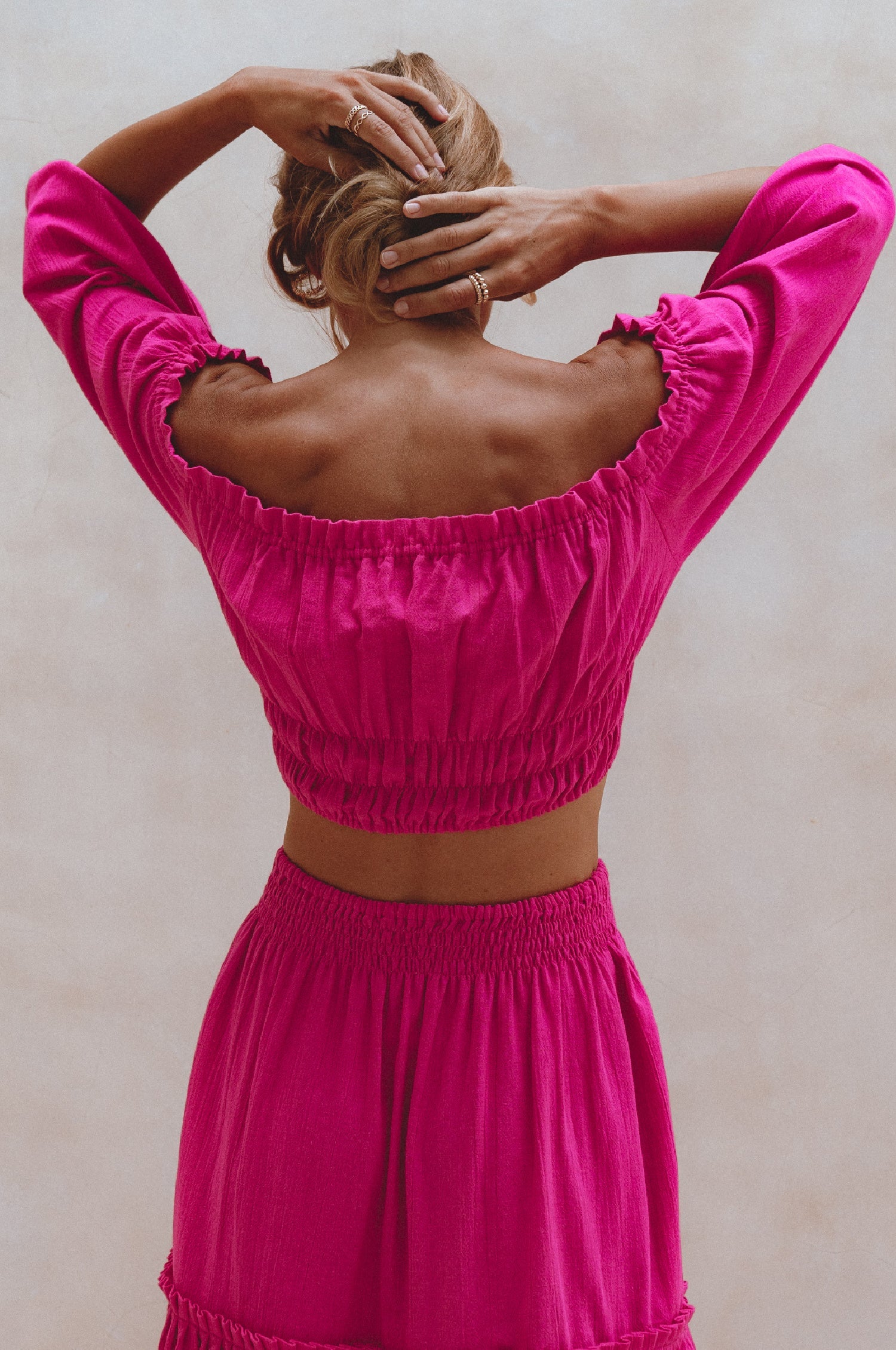 Annabelle Linen Cropped Top by Bali ELF