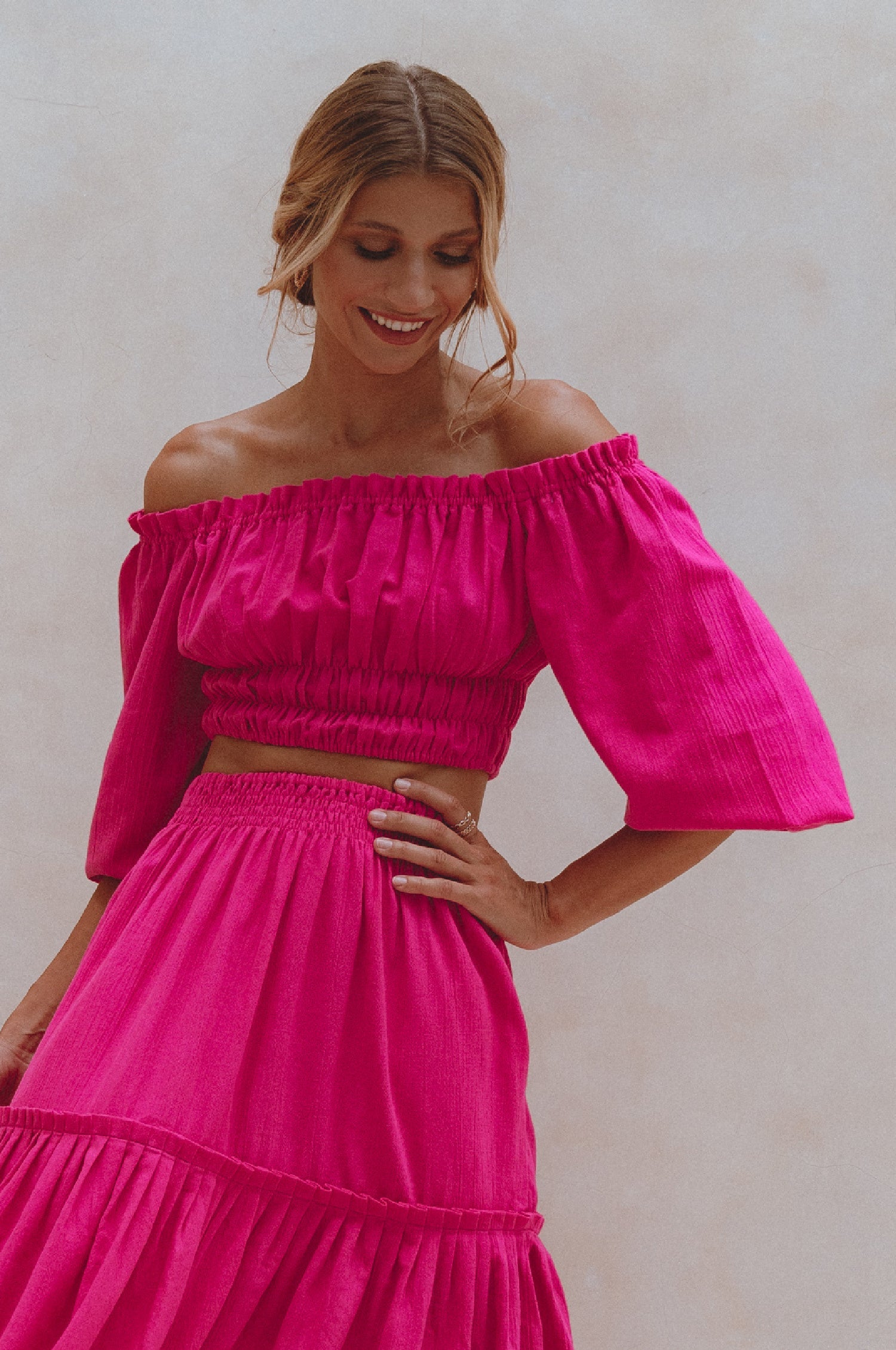 Annabelle Linen Cropped Top by Bali ELF