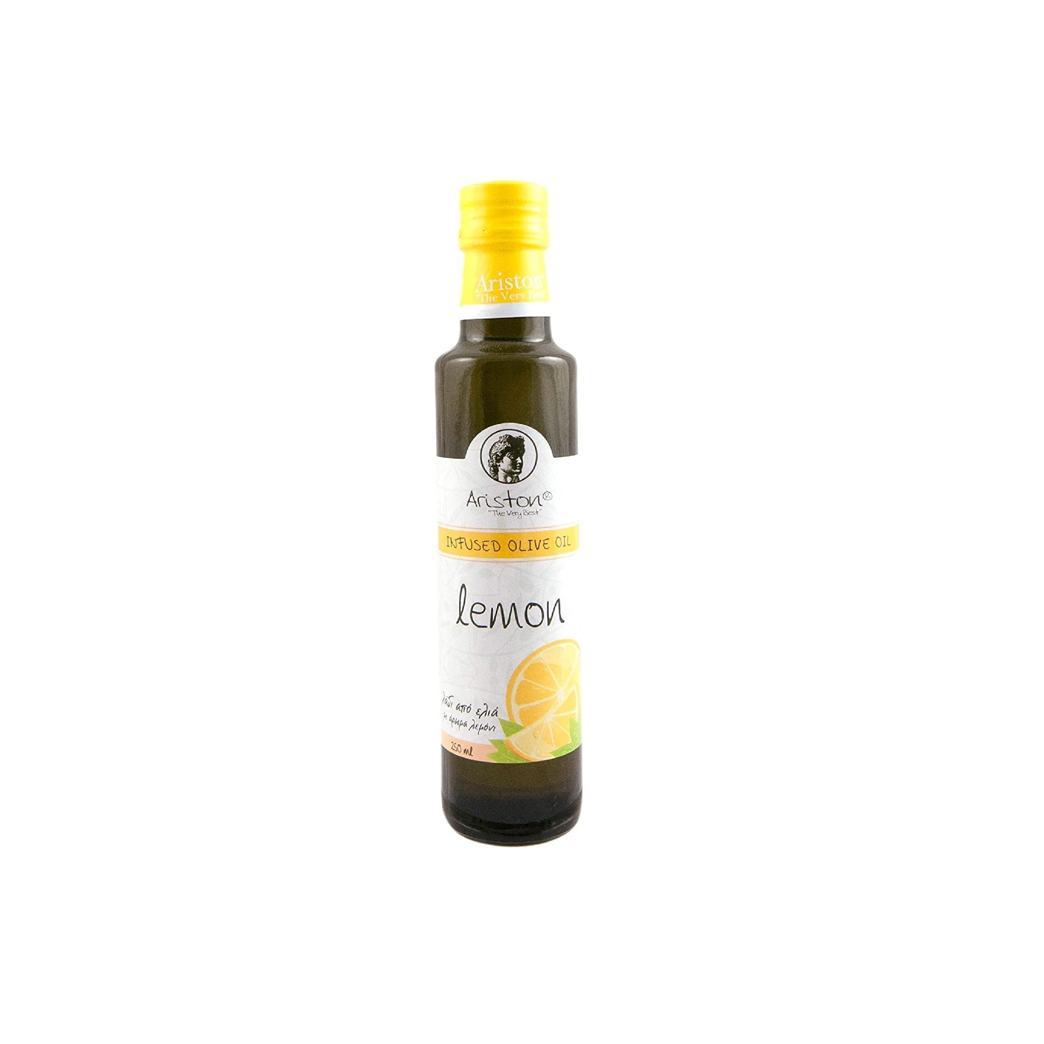 Ariston  Lemon-Infused Virgin Olive Oil from Greece: Artisanal, Cold-Pressed and Nutritious 8.45 fl oz by Alpha Omega Imports