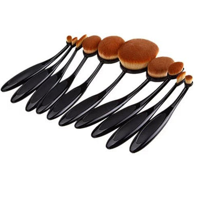  Beauty Experts Set of 10 Oval Beauty Brushes by VistaShops VistaShops Perfumarie