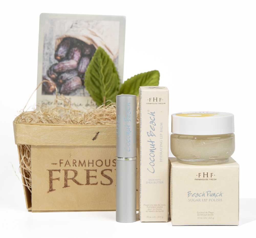 Beach Lip Gift Basket by FarmHouse Fresh skincare