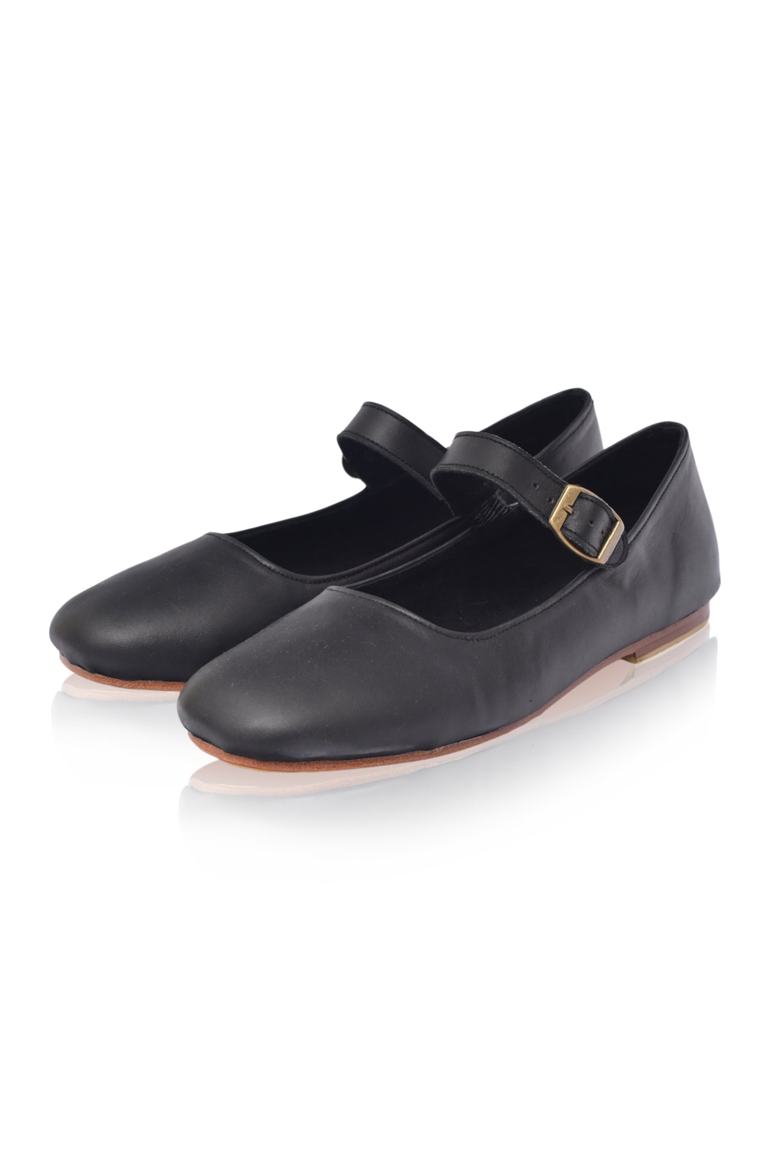 Belle Rose Round Toe Leather Flats by Bali ELF