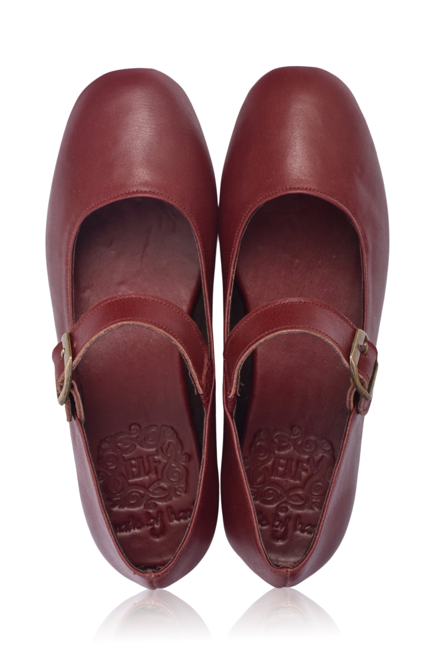 Belle Rose Round Toe Leather Flats by Bali ELF