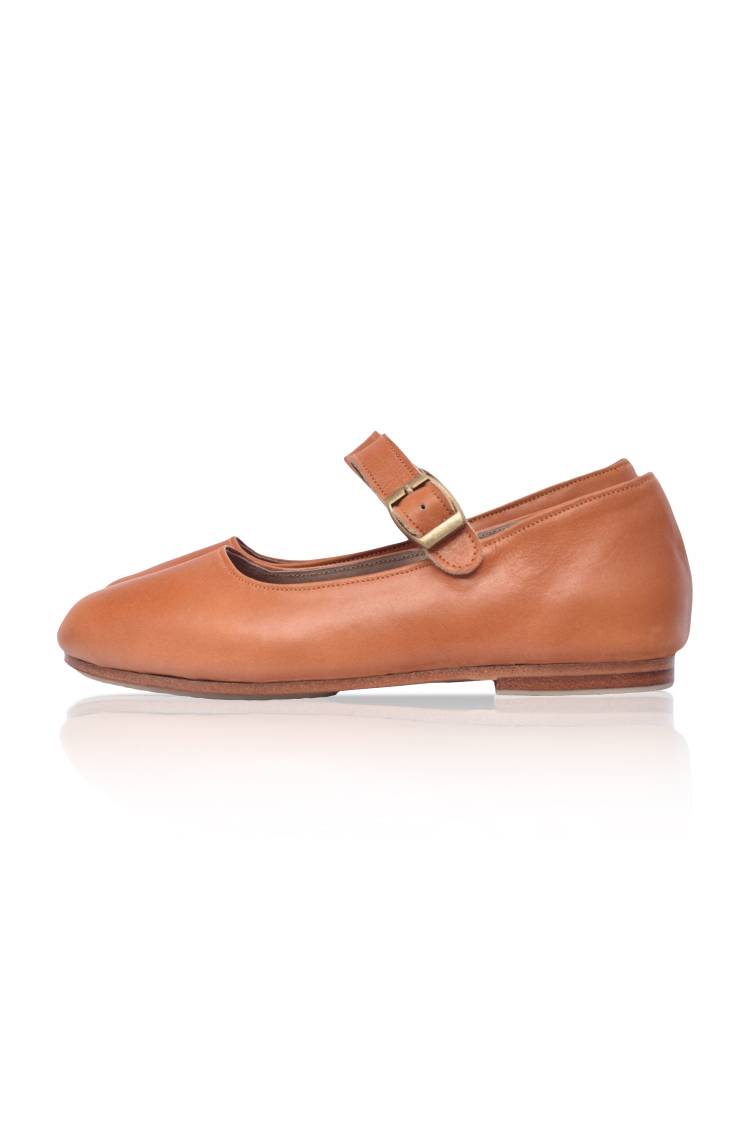 Belle Rose Round Toe Leather Flats by Bali ELF