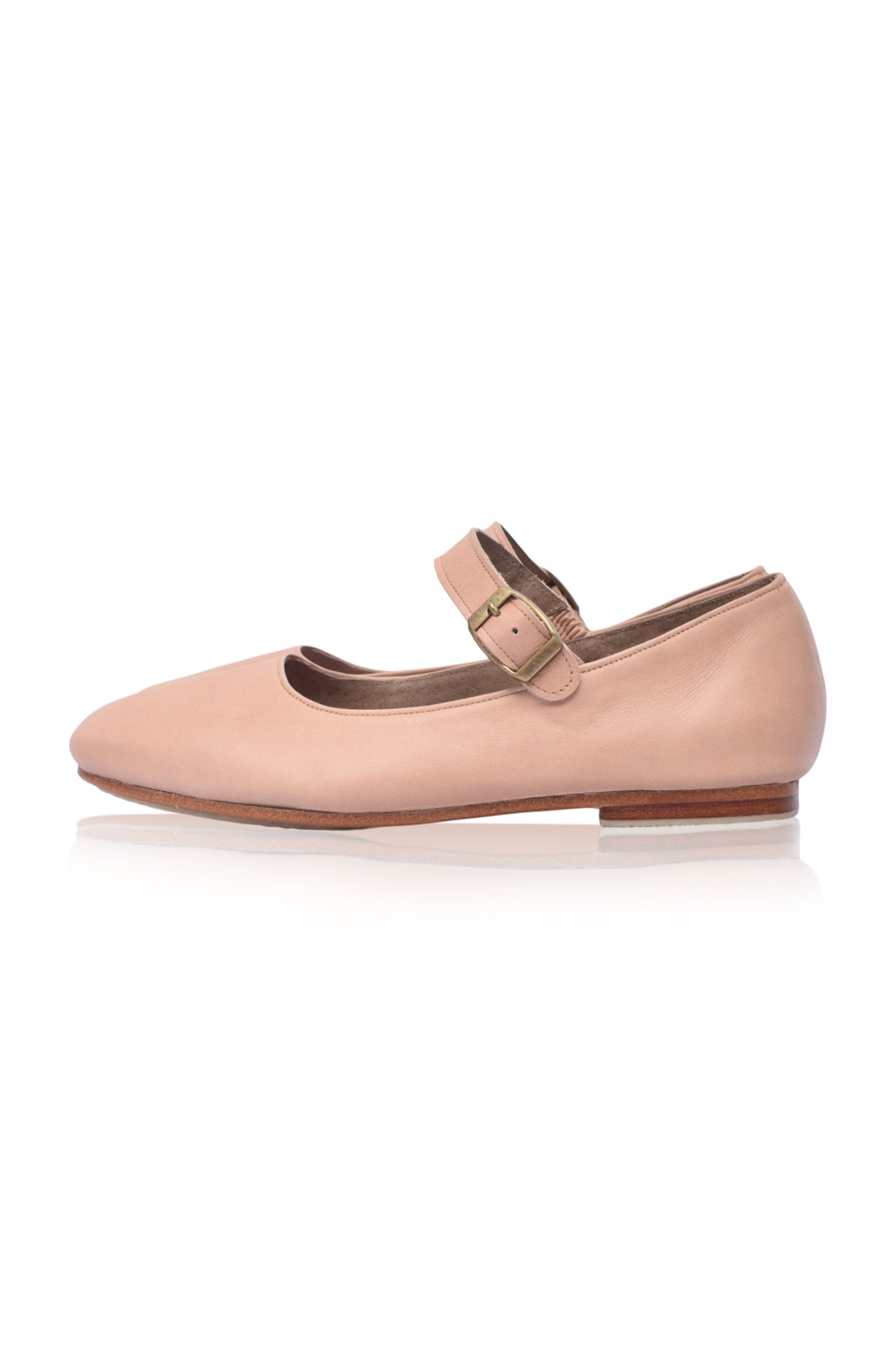 Belle Rose Round Toe Leather Flats by Bali ELF