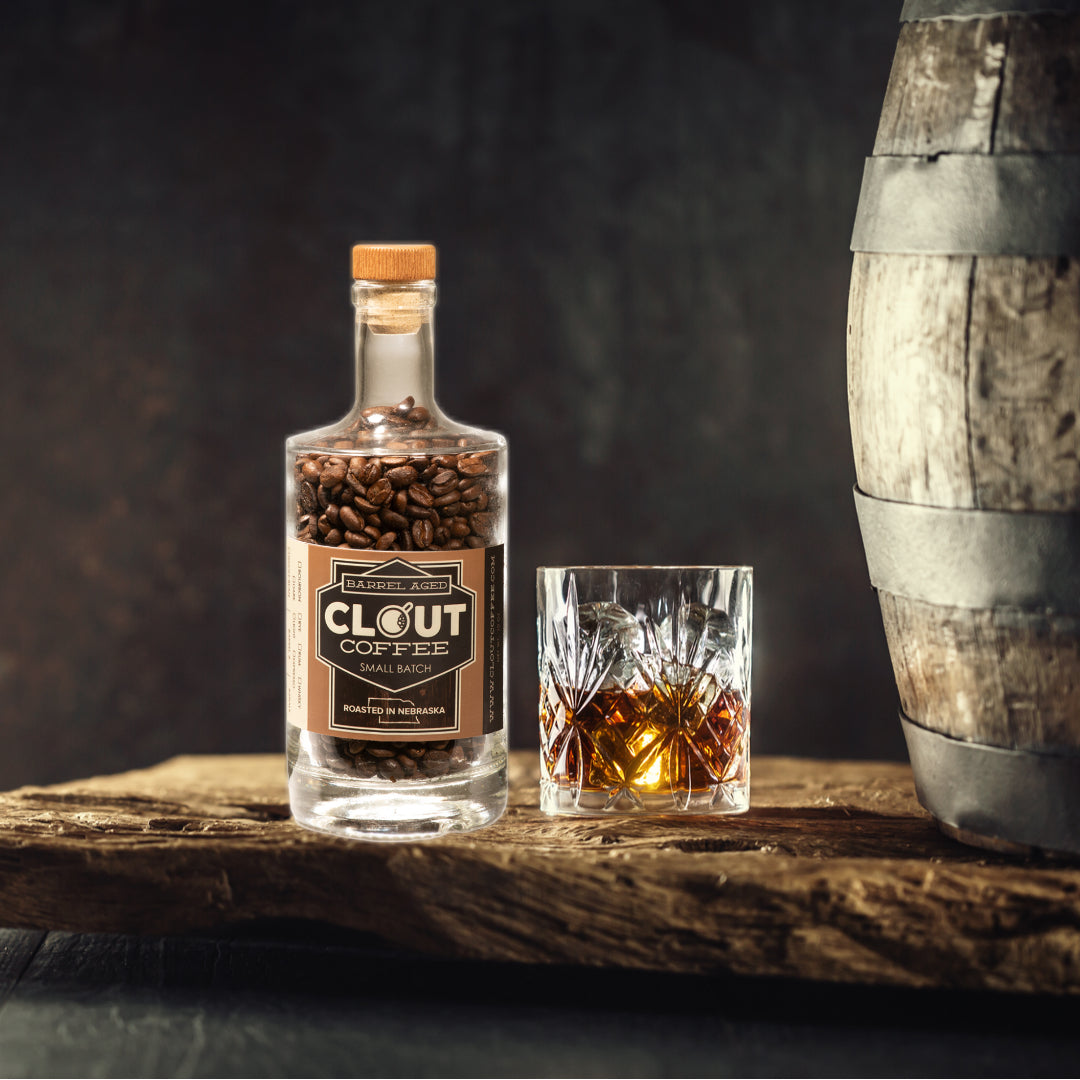 Rye Whiskey | Whole Bean Gift Bottle 10oz by Clout Coffee