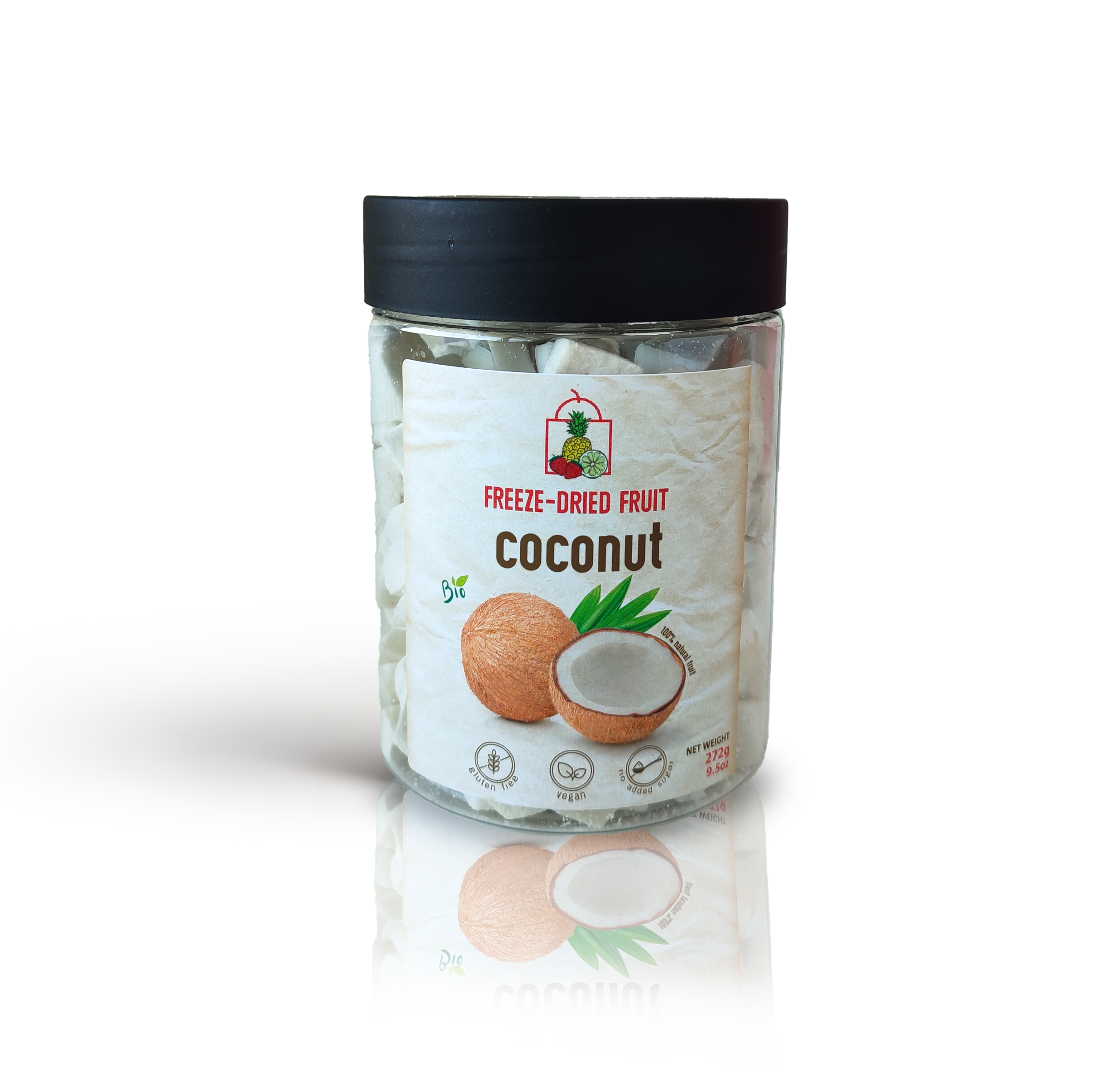 Freeze-Dried Organic Coconut Snack by Diaita Smart Foods (Worldwide Shipping)