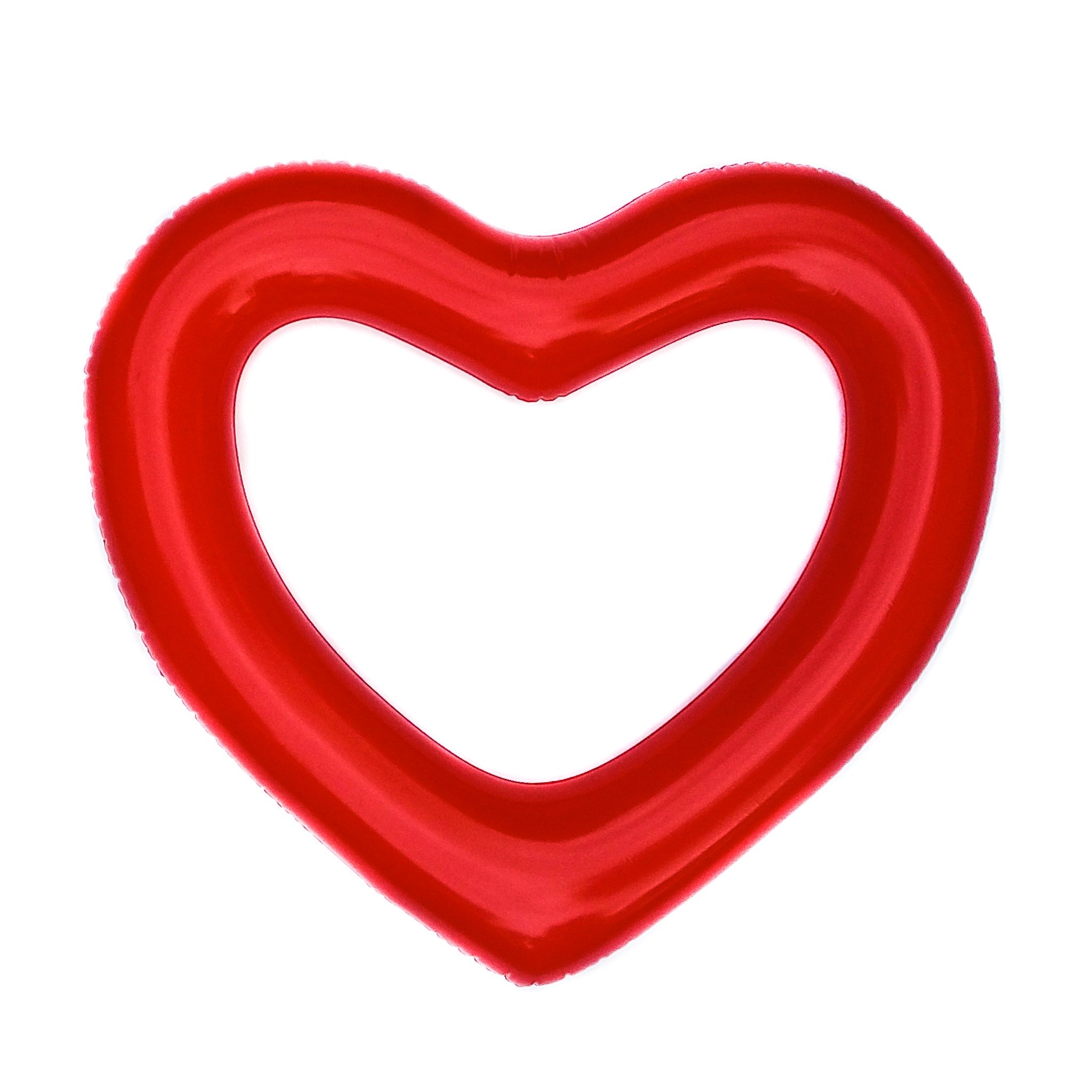red heart shaped pool float on white background from best pool float brand