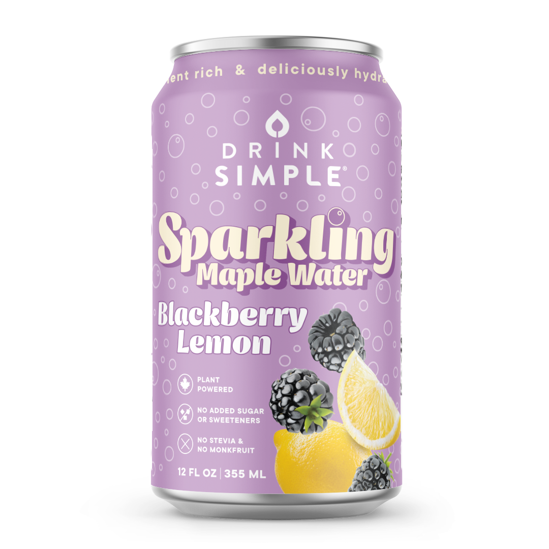 Mixed 12 Pack Sparkling Maple Waters- 4 Flavors: Cherry Cola, Raspberry Lemon, Blackberry Lemon, and Orange Cream by Drink Simple