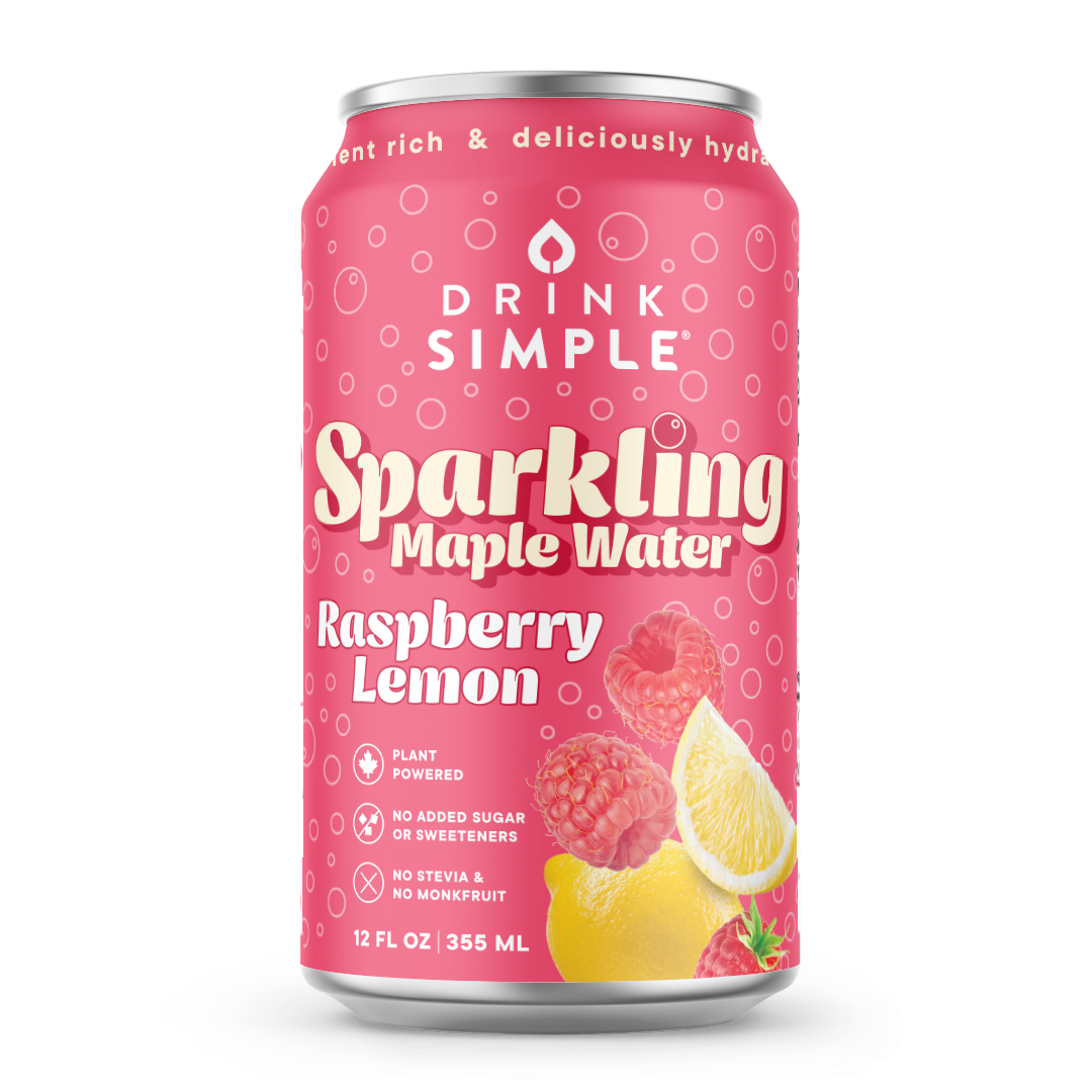 Mixed 12 Pack Sparkling Maple Waters- 4 Flavors: Cherry Cola, Raspberry Lemon, Blackberry Lemon, and Orange Cream by Drink Simple