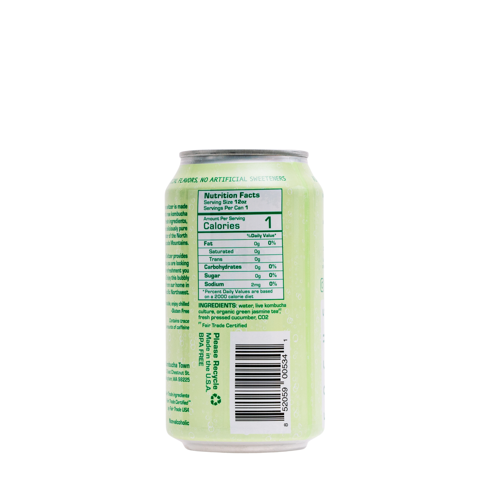 Cucumber Live Seltzer (case of 12) by KombuchaTown