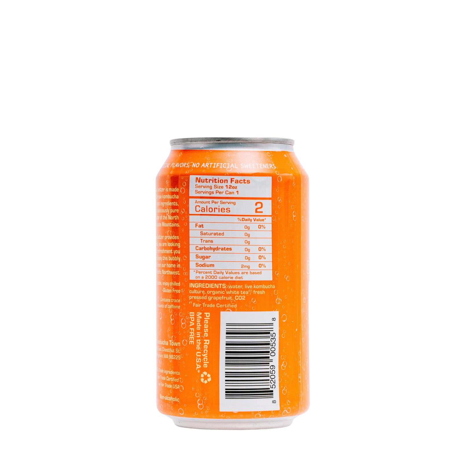 Grapefruit Live Seltzer (case of 12) by KombuchaTown