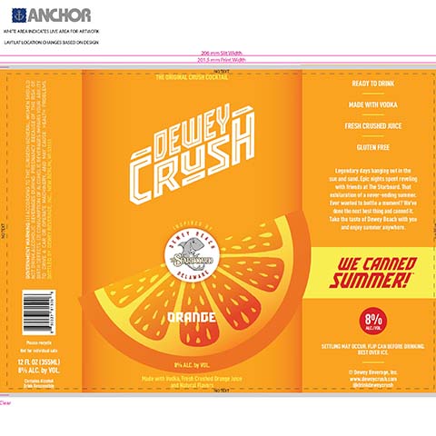 Dewey Crush Orange by CraftShack Liquor Store