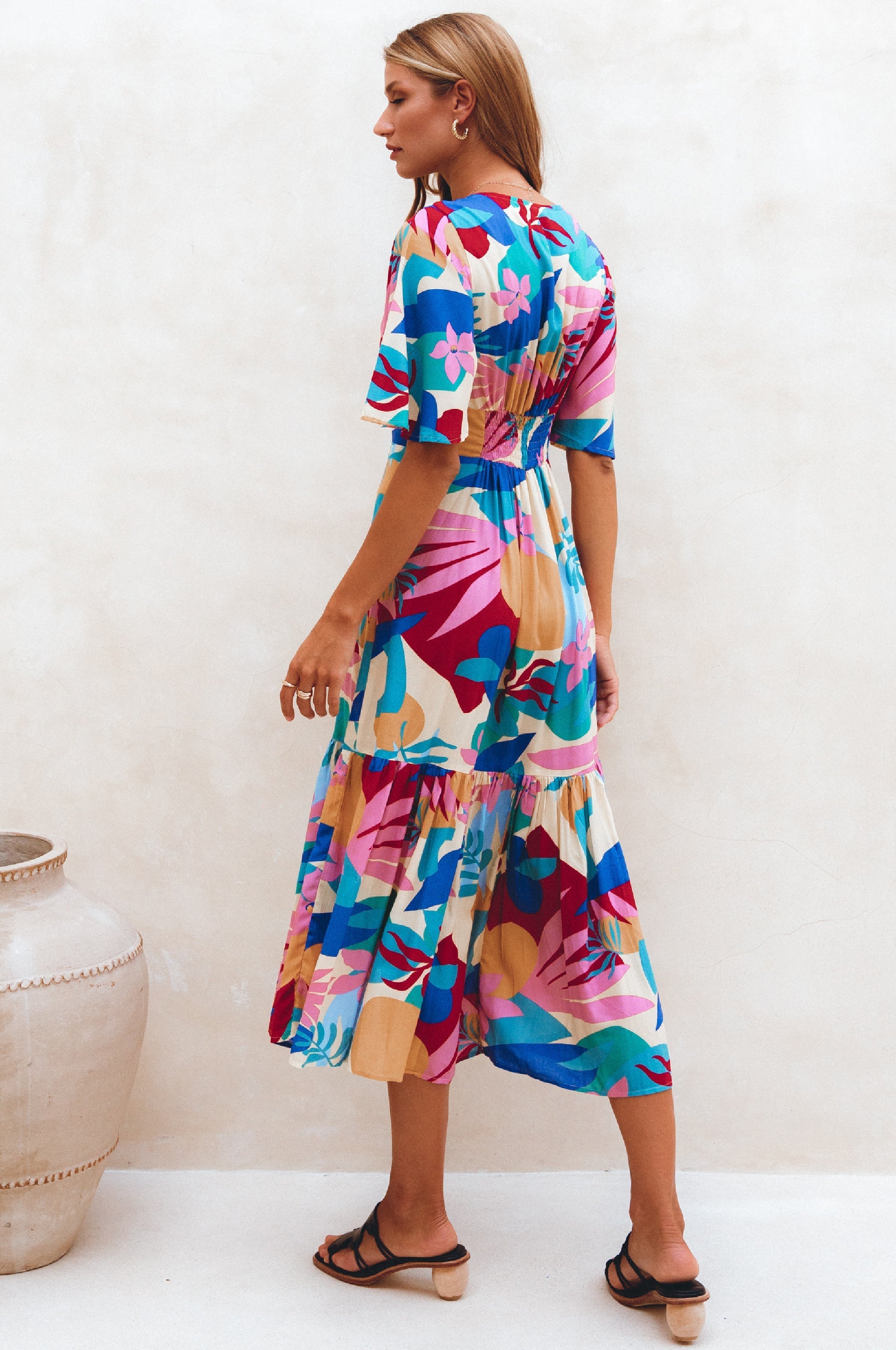 Donna Button Down Midi Dress by Bali ELF