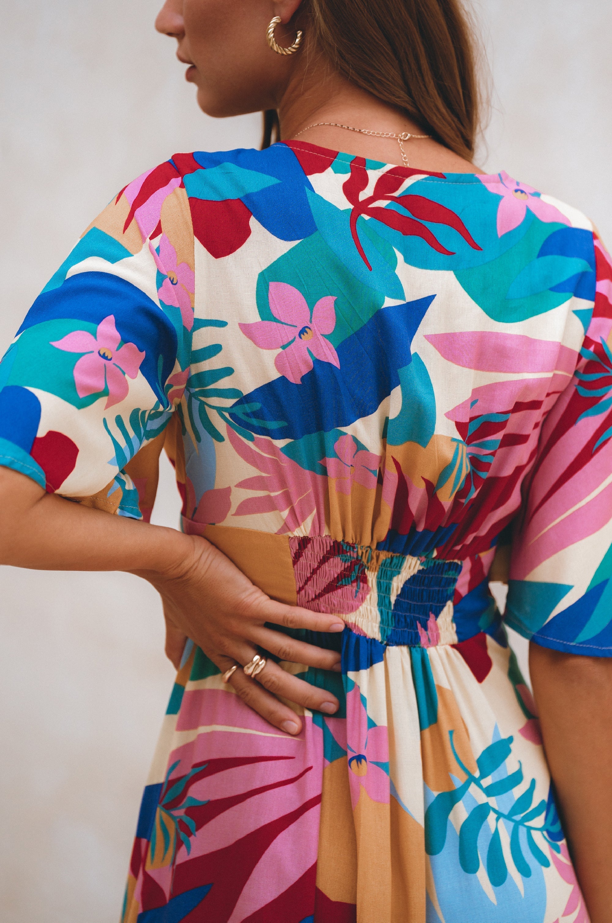 Donna Button Down Midi Dress by Bali ELF