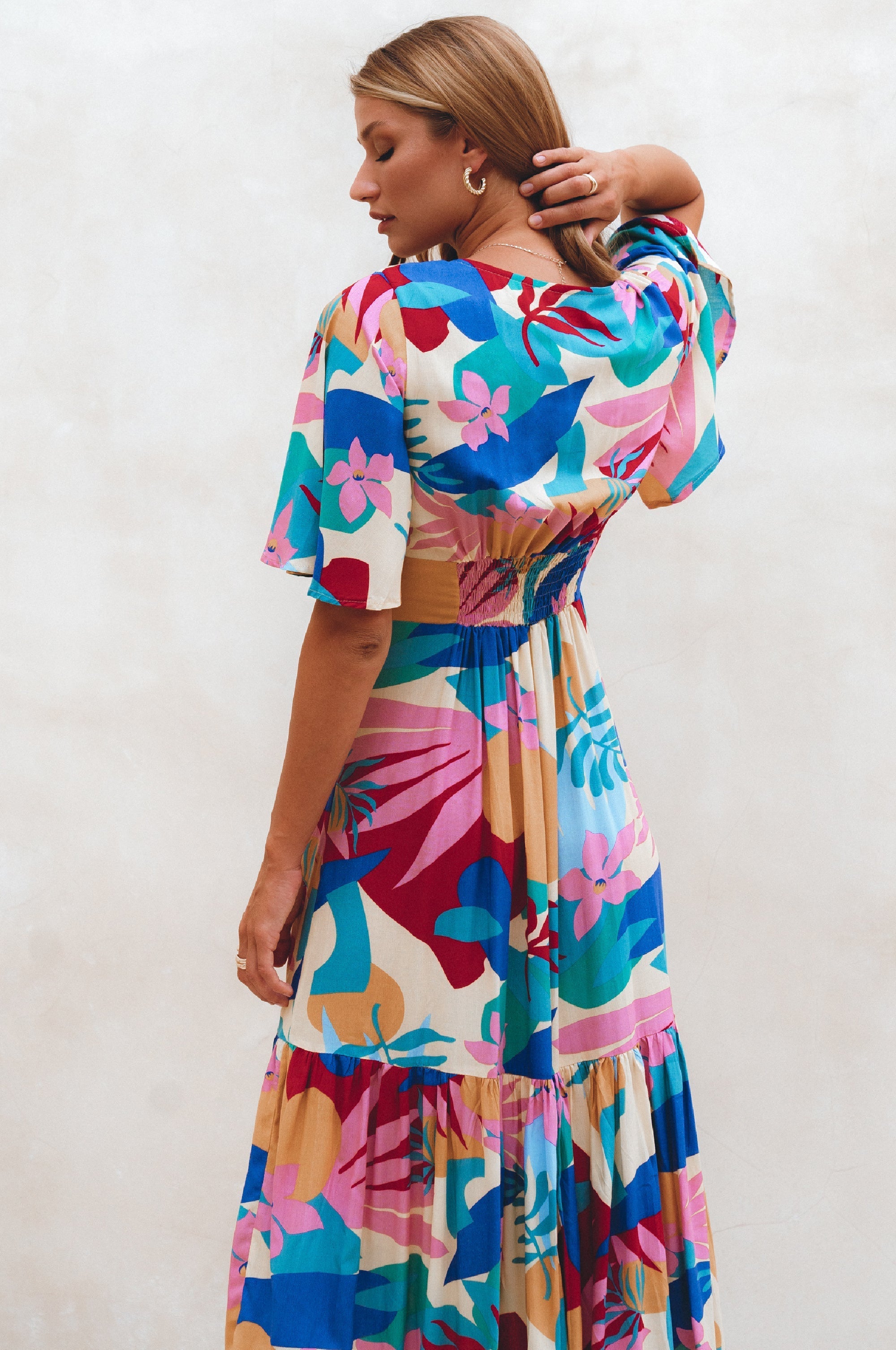 Donna Button Down Midi Dress by Bali ELF