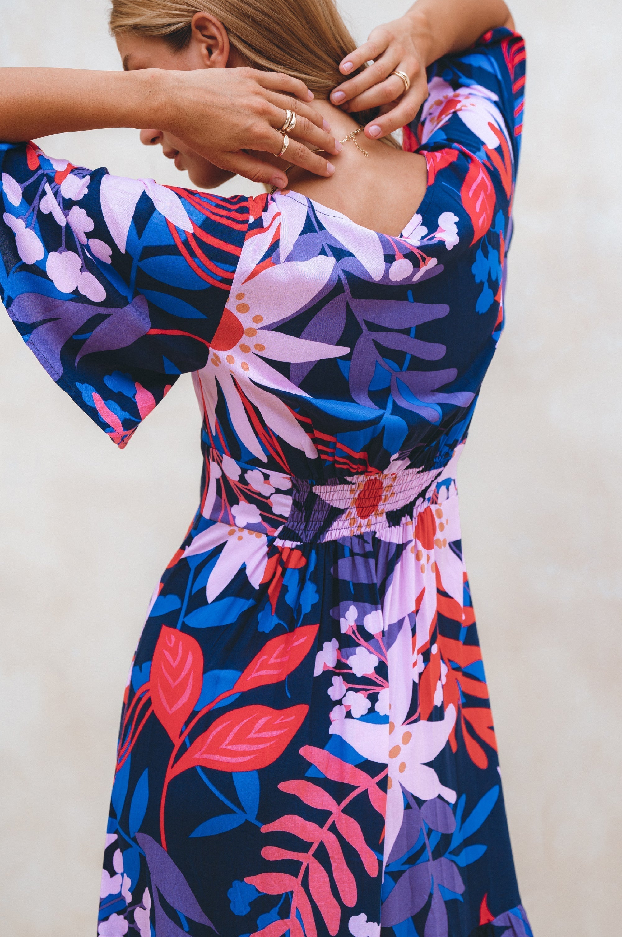 Donna Button Down Midi Dress by Bali ELF