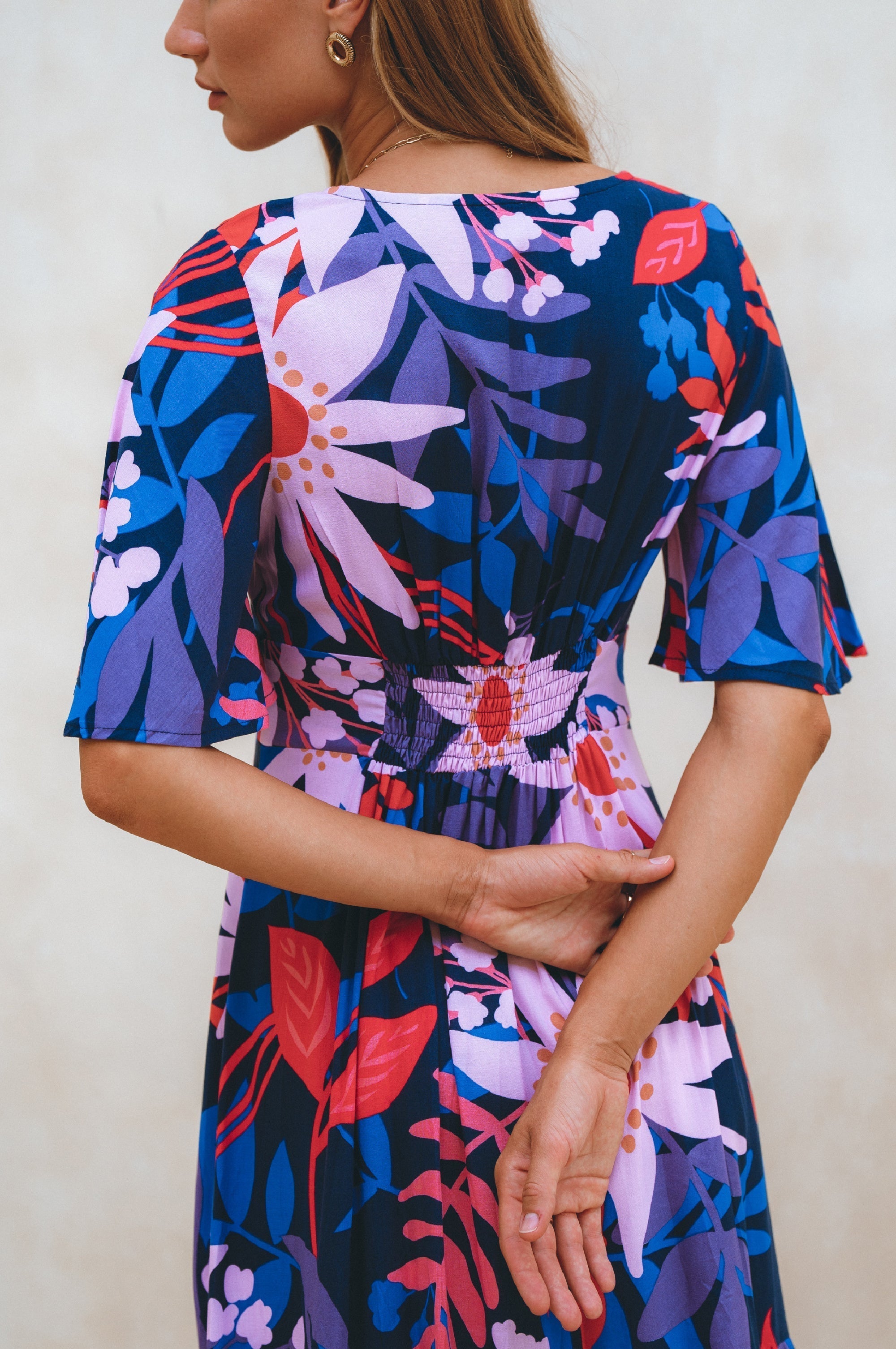 Donna Button Down Midi Dress by Bali ELF