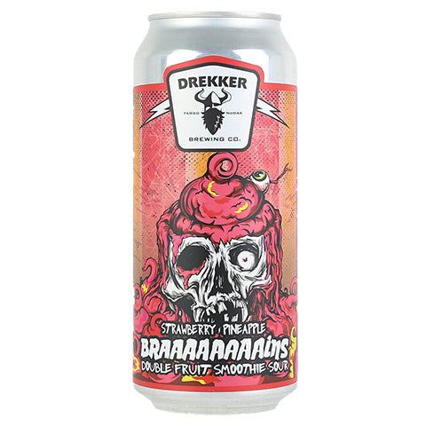 Drekker Strawberry Pineapple Braaaaaaaains Double Fruit Smoothie Sour by CraftShack Liquor Store