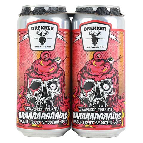 Drekker Strawberry Pineapple Braaaaaaaains Double Fruit Smoothie Sour by CraftShack Liquor Store